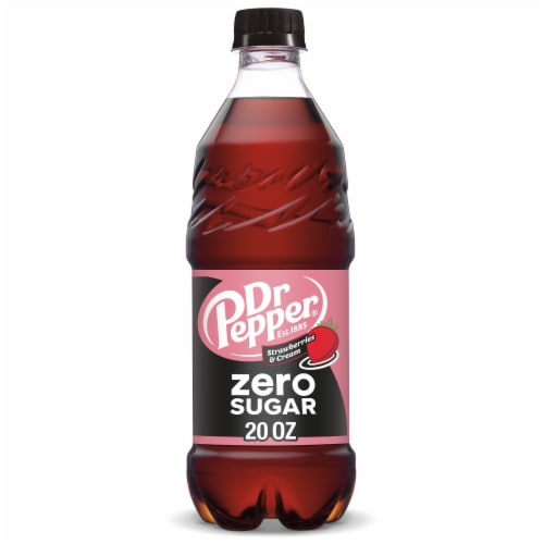 Dr Pepper Strawberries & Cream Zero Sugar Soda - Easy Sip