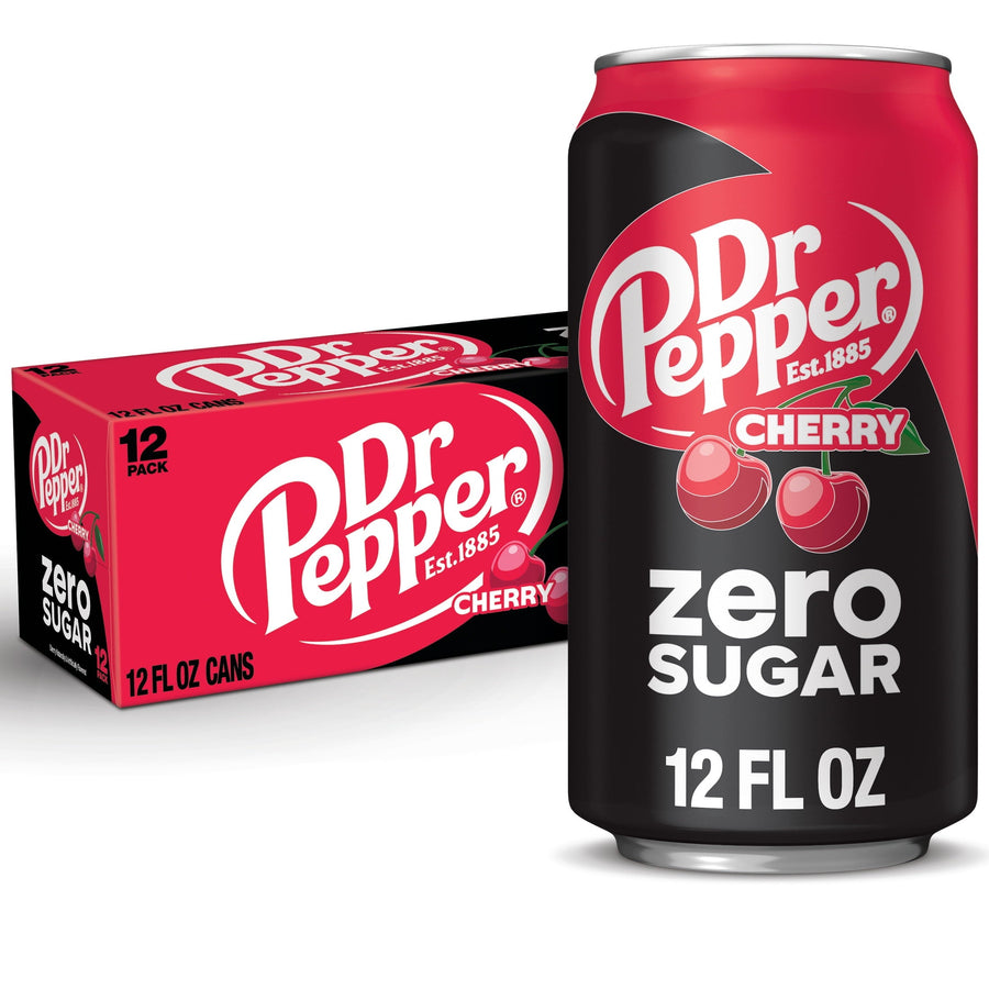 Dr Pepper Cherry Zero Sugar Soda - Cold Ready